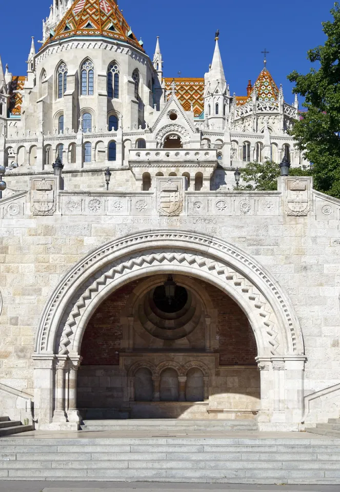 Fisherman's Bastion, Frigyes Schulek Stairs, detail