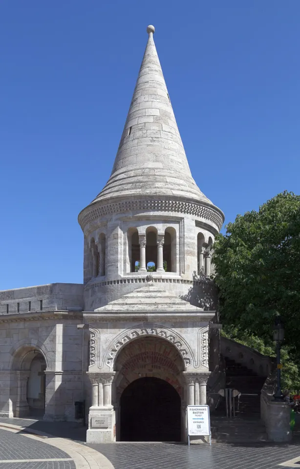 Fisherman's Bastion, tower with access to the Jesuit stairs