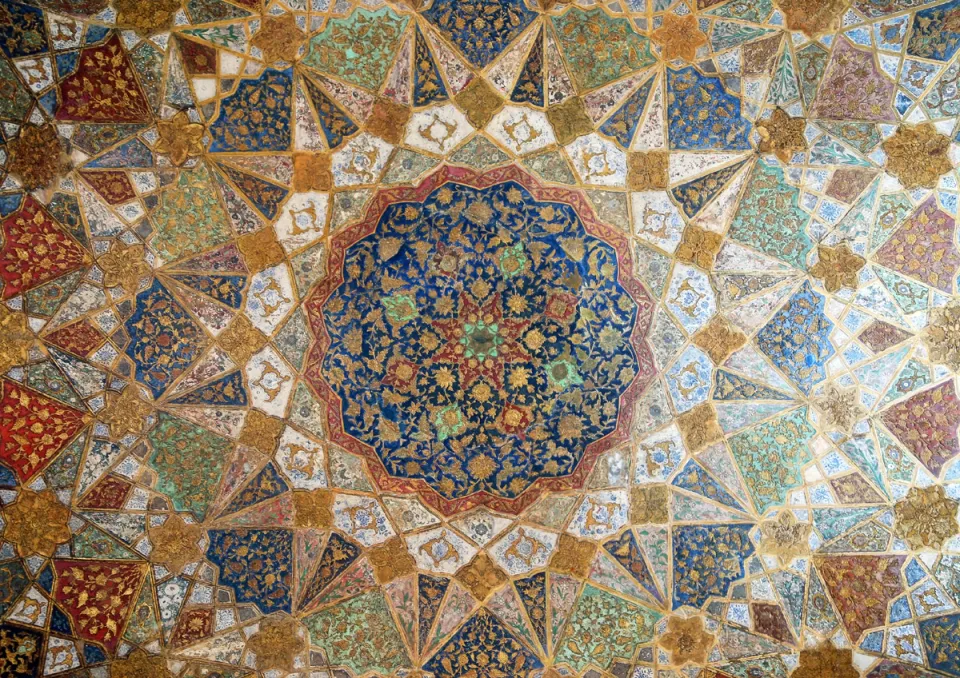 Itimad-ud-Daulah Tomb, mausoleum, ornament ceiling