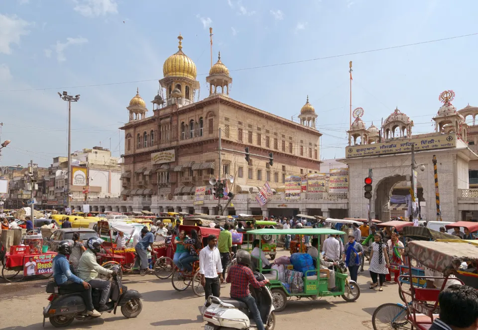 Gurdwara Sis Ganj Sahib, northwest elevation