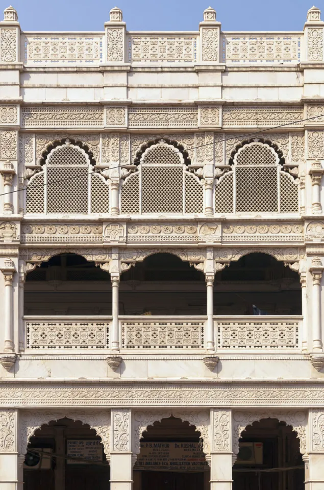 Mahavira Bhawan, facade detail