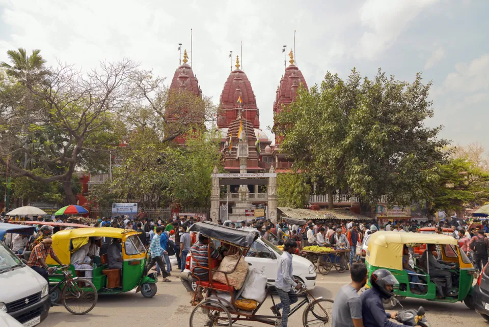 Sri Digambar Jain Lal Mandir, east elevation