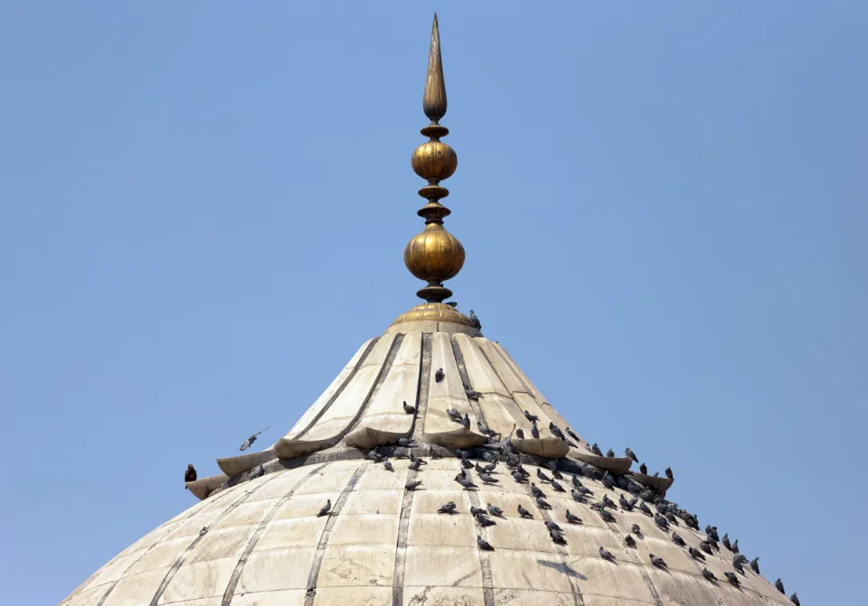Jama Masjid of Delhi, Prayer Hall, top the northern dome