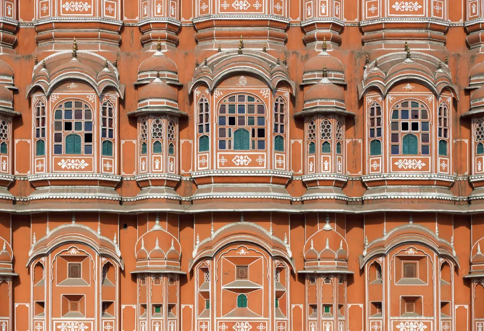 Palace of Winds (Hawa Mahal), facade detail with jharokhas