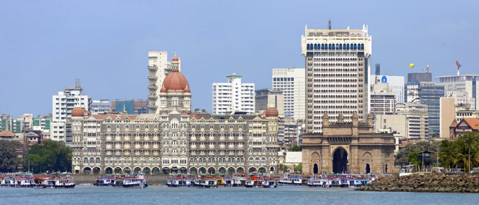 Colaba, with Taj Mahal Palace Hotel and Gateway of India