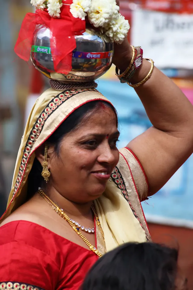 Gangaur festival procession, woman