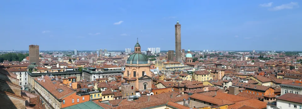 Old Town of Bologna, seen from San Petronio Cathedral