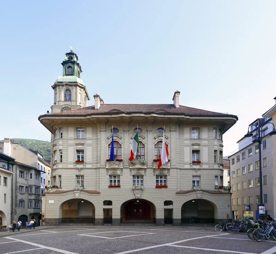 Bolzano City Hall, main facade (north elevation)