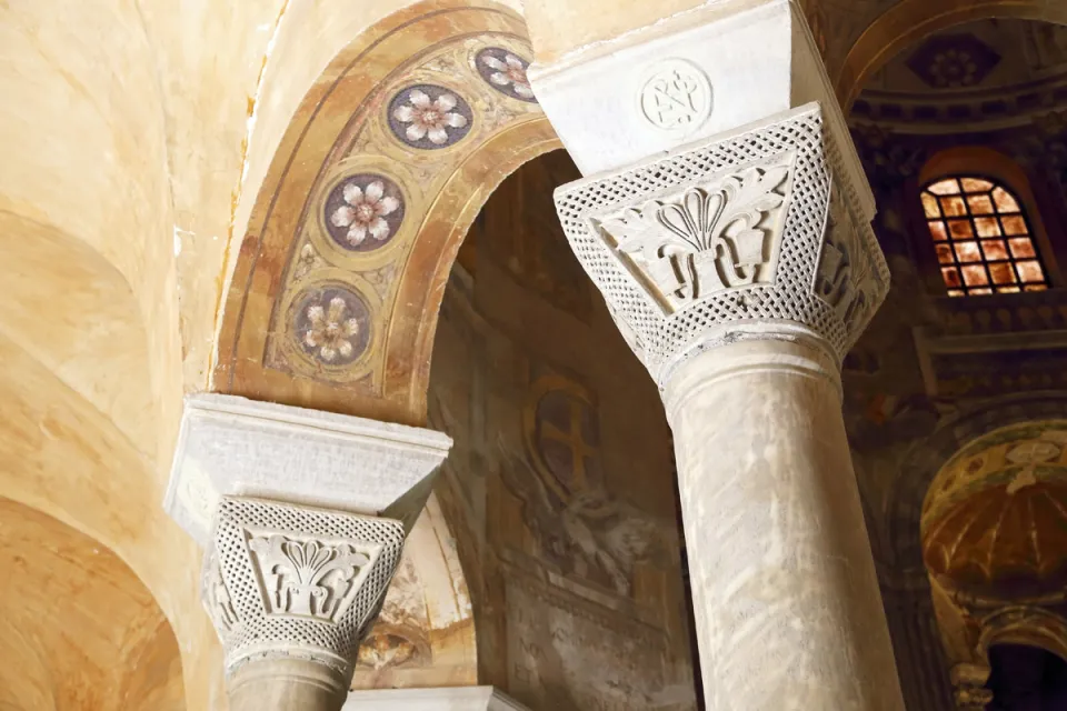 Basilica of San Vitale, column capitals