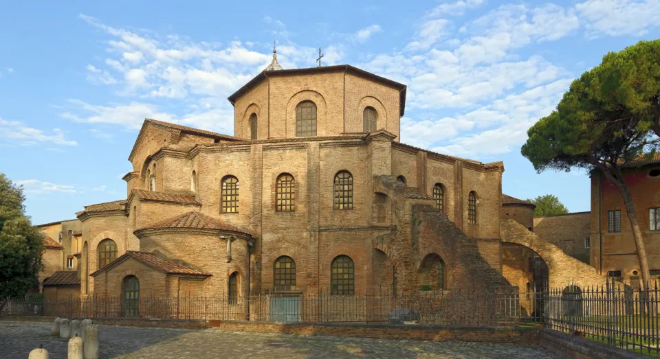 Basilica of San Vitale, east elevation at sunrise