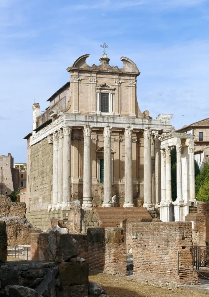 Roman Forum, Temple of Antoninus and Faustina, southwest elevation