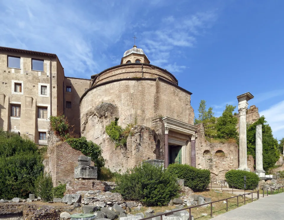 Roman Forum, Temple of Romulus, west elevation