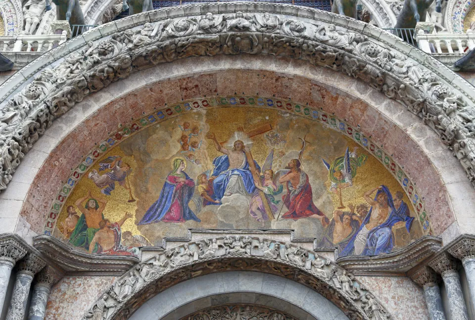 St. Mark's Basilica, main portal's lunette mosaic 'Last Judgment'
