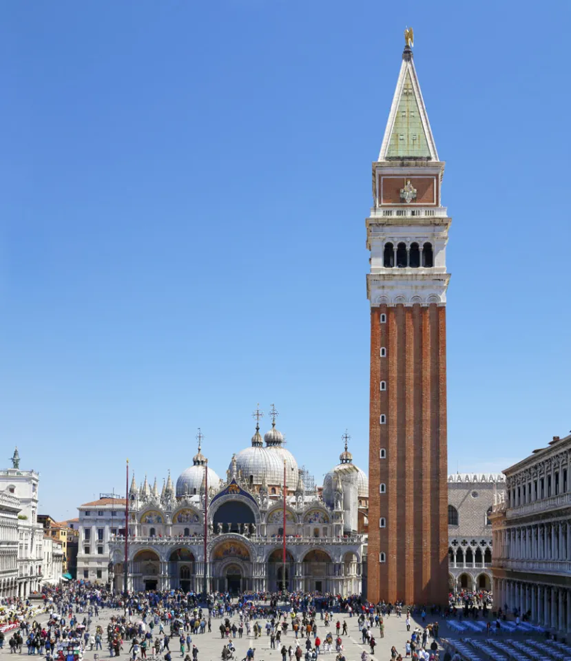 St. Mark's Basilica, west elevation with bell tower (campanile)