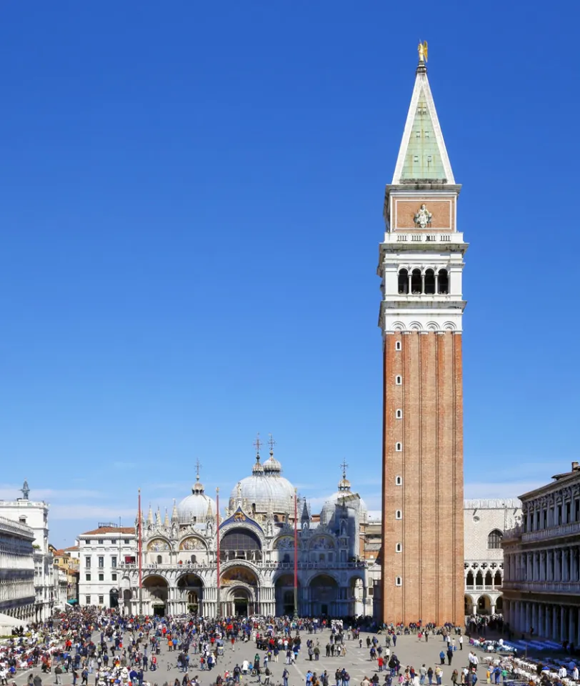 St. Mark's Basilica, west elevation with bell tower (campanile) 