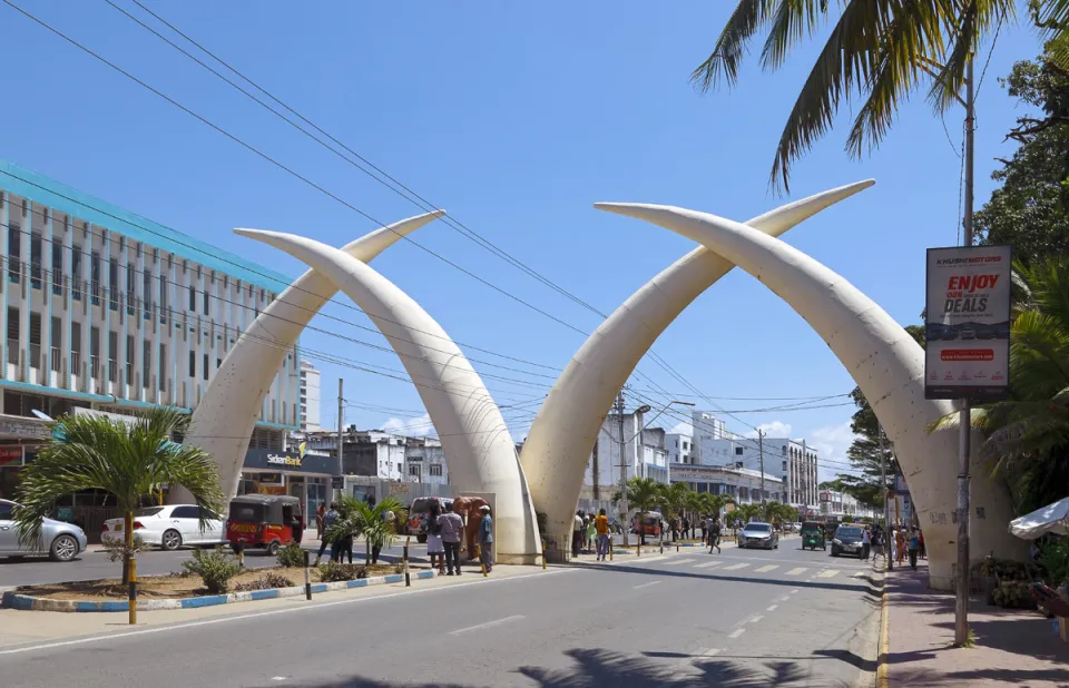 Tusks Monument, east elevation