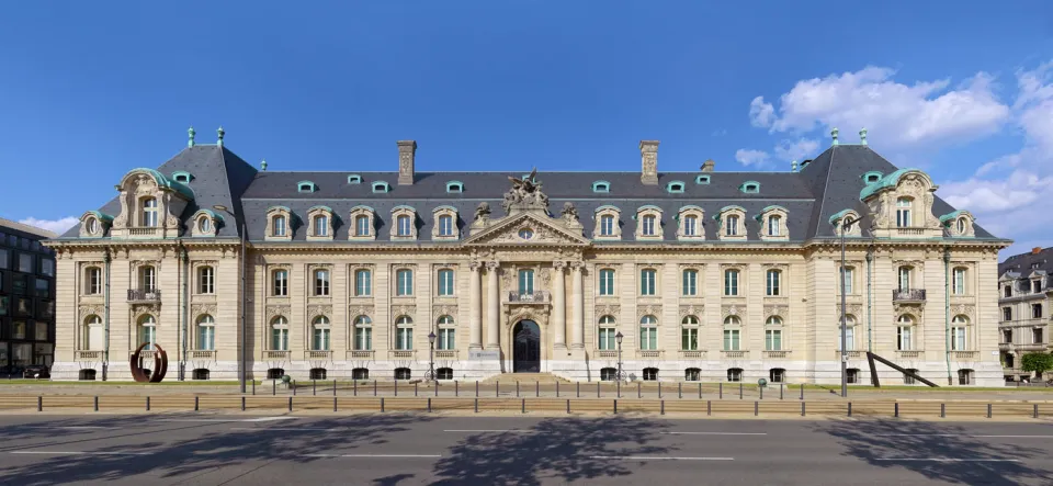 ARBED Building, main facade (southwest elevation)