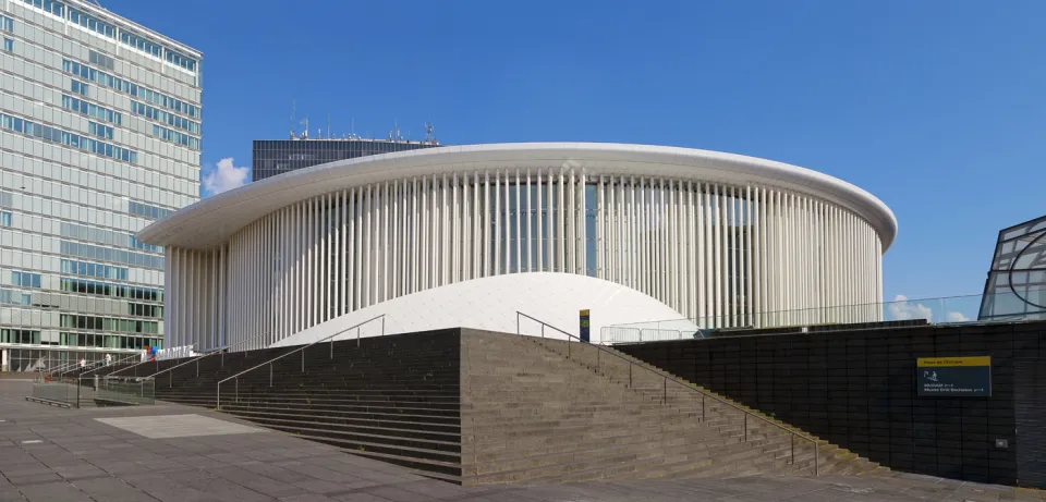 Philharmonie Luxembourg, northwest elevation