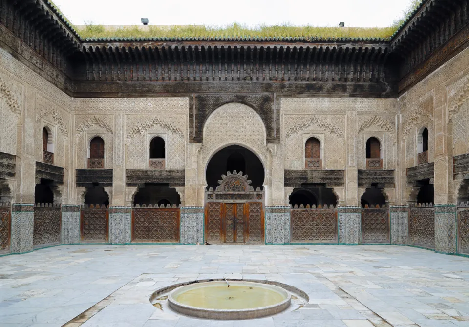 Bou Inania Madrasa, court, north facade