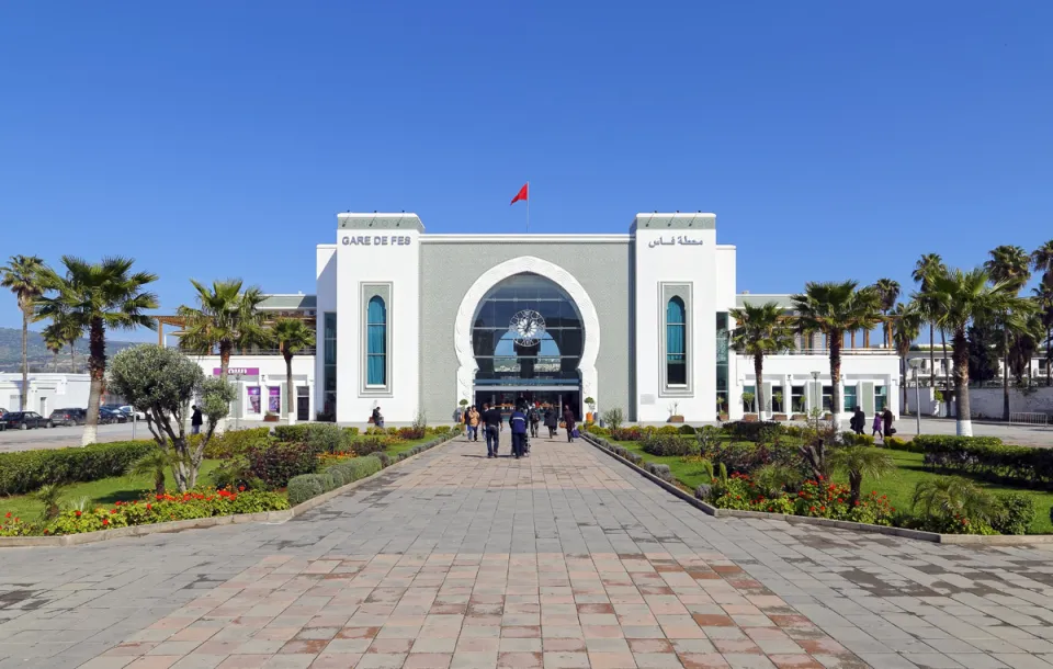 Fez Railway Station, with forecourt