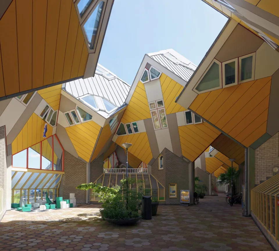 Cube Houses (Blaak Forest), courtyard