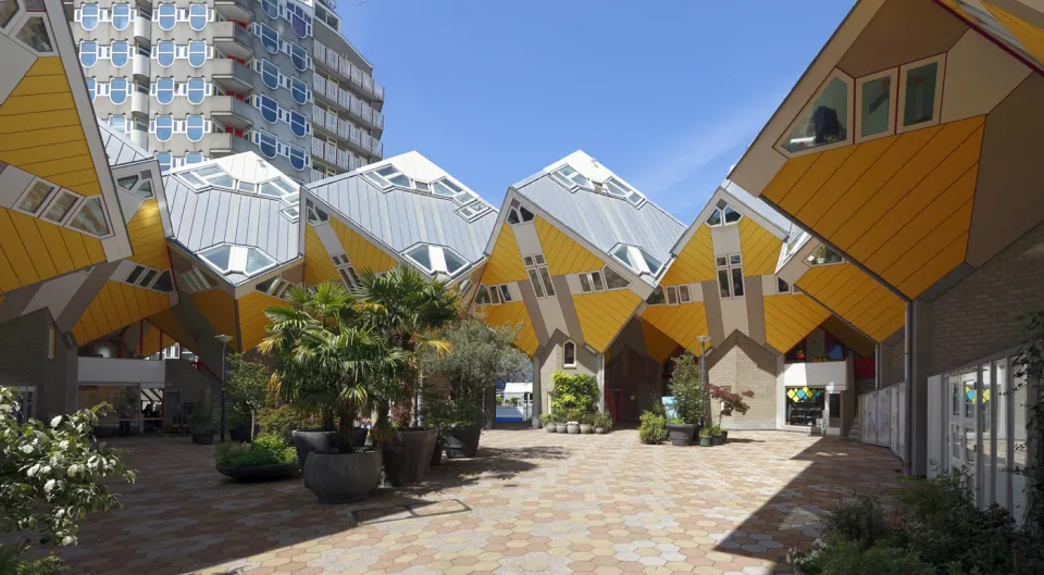 Cube Houses (Blaak Forest), large courtyard