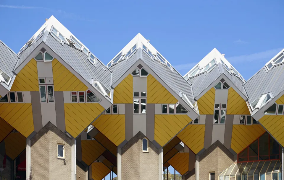 Cube Houses (Blaak Forest), southern facade detail 