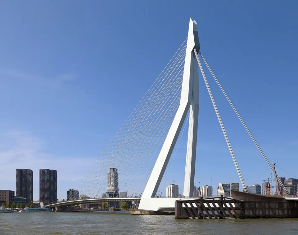 Erasmus Bridge, south elevation