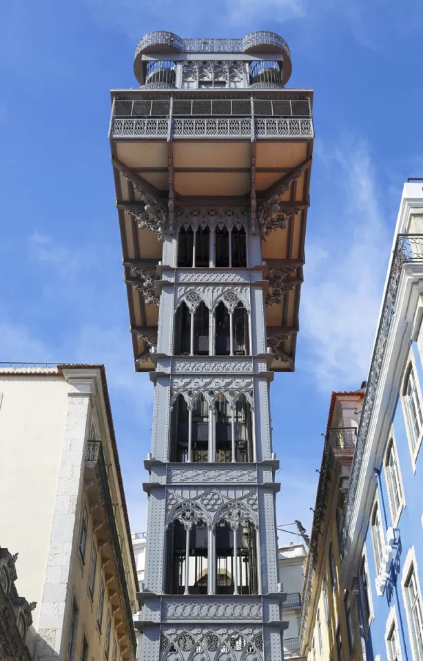 Santa Justa Elevator, view up from street level