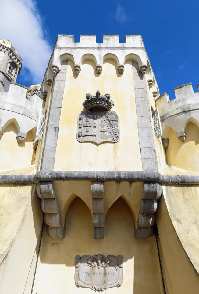 National Palace of Pena, coat of arms at the main gate