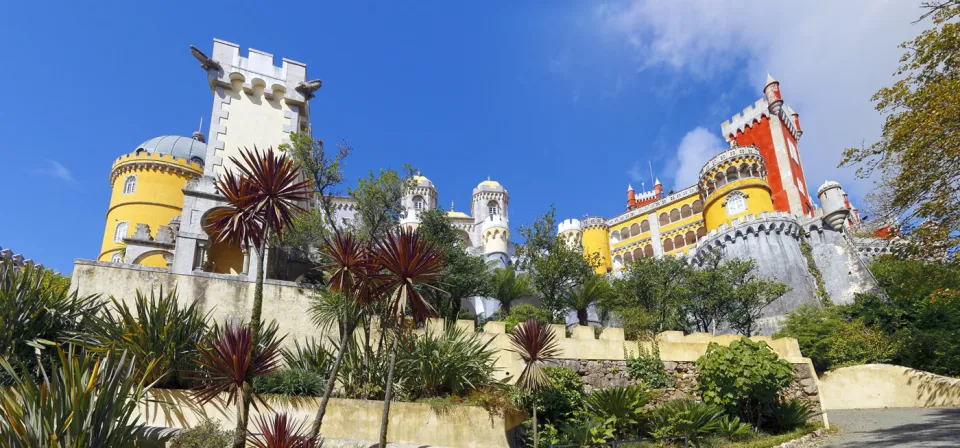 National Palace of Pena, view up from the park