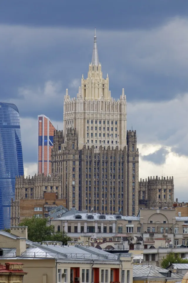 Building of the Ministry of Foreign Affairs of Russia, view from Christ the Savior Cathedral