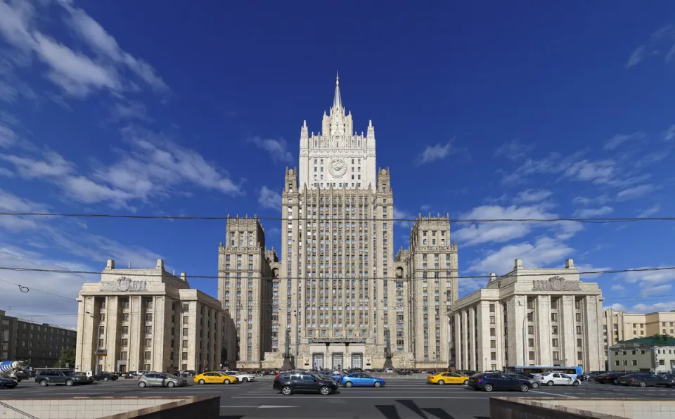 Building of the Ministry of Foreign Affairs of Russia, west elevation