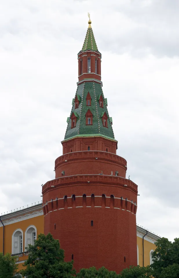 Moscow Kremlin, Corner Arsenal Tower, north elevation