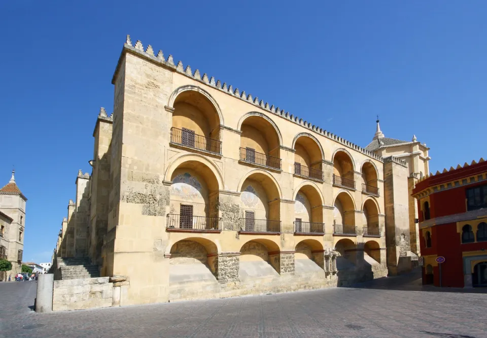 Mosque–Cathedral of Córdoba, southwest corner at Triumph Square