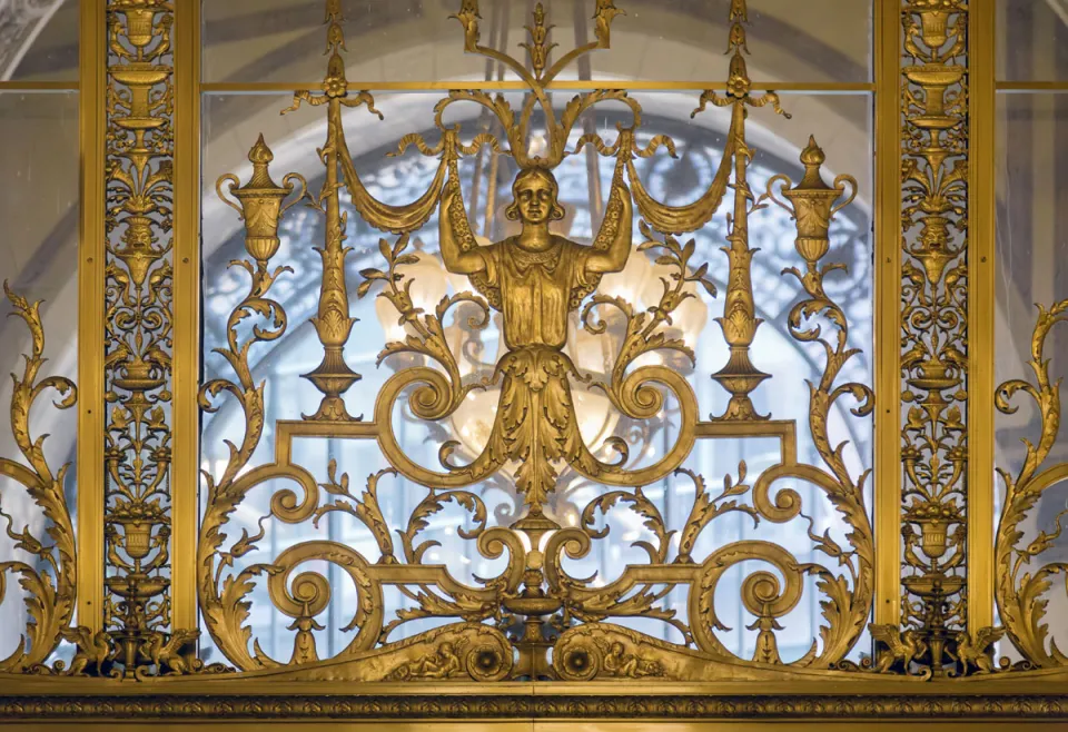 Boston Opera House, lobby, detail of the window grills Boston Opera House, lobby, detail of the window grills