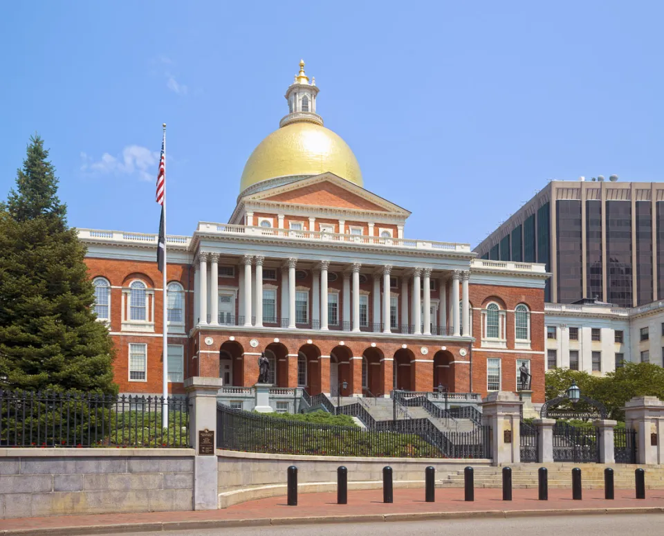 Massachusetts State House, southwest elevation Massachusetts State House, southwest elevation