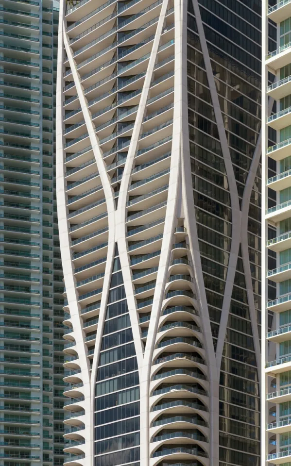 One Thousand Museum, facade detail (northeast elevation)