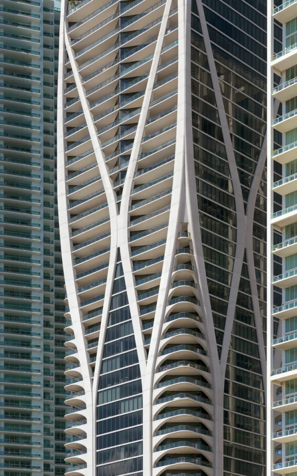 One Thousand Museum, facade detail (northeast elevation)
