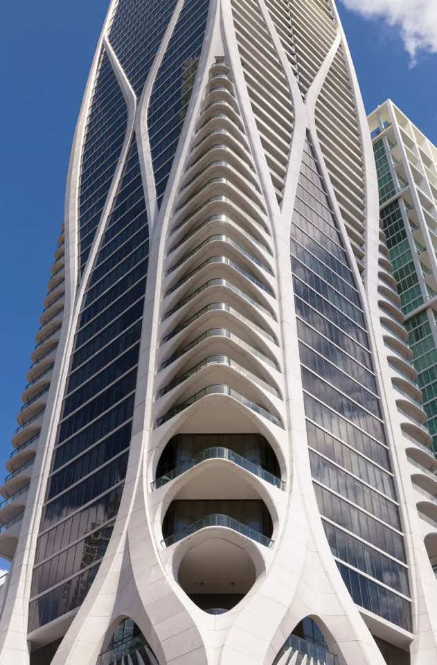 One Thousand Museum, facade detail (southeast elevation)