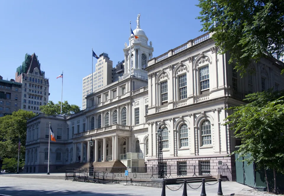 New York City Hall, south elevation