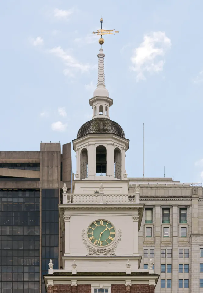 Independence Hall, clock tower (north elevation)