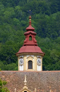 Eggenberg Palace, clock tower with spire