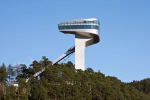 Bergisel Ski Jump, inrun tower, west elevation