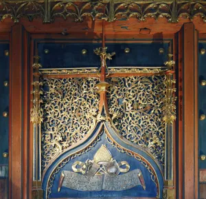 Hohensalzburg Fortress, Golden Chamber, detail of a door