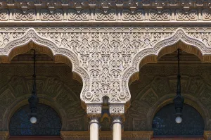 Palace of Manguinhos (Moorish Pavilion), detail of the arcades with ornaments