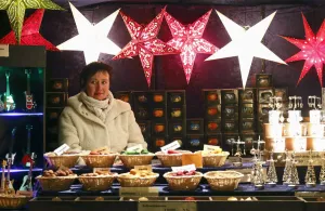 Saleswoman at the Christmas Market