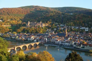 Old Town of Heidelberg, view from Philosophers' Walk