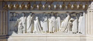 Fisherman's Bastion, Equestrian Statue of St. Stephen, southern relief