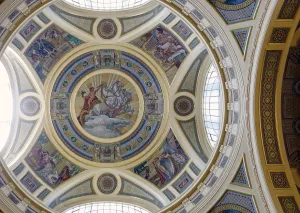 Széchenyi Thermal Bath, detail of the cupola of the vestibule